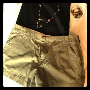 Greenish brown cargo shorts